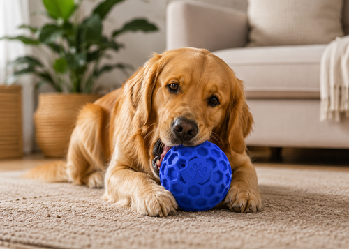 ActivePlay Treat Reward Dog Ball – Durable Interactive Chew Toy for Smart Dogs