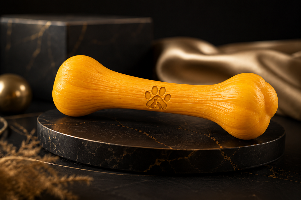 Power Chew Dental Bone Toy – Heavy Duty Rubber Chew Toy for Strong Dogs