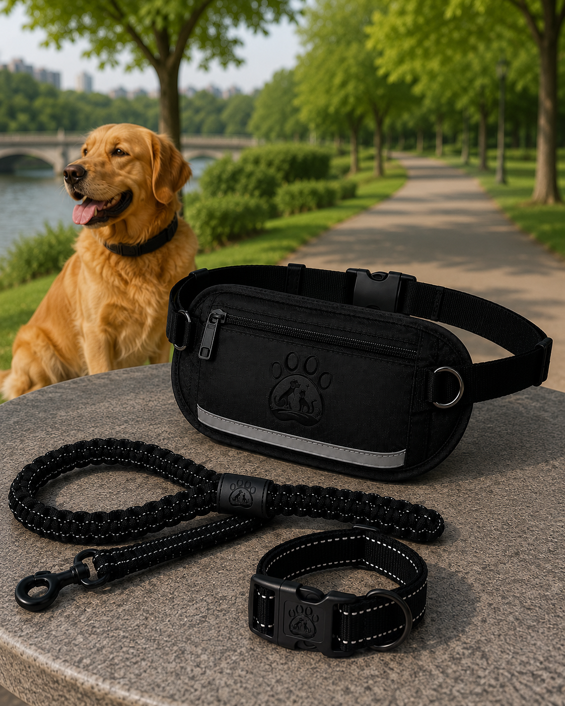 Adventure Flex Hands-Free Dog Leash Set – Premium Running & Walking Waist Belt System