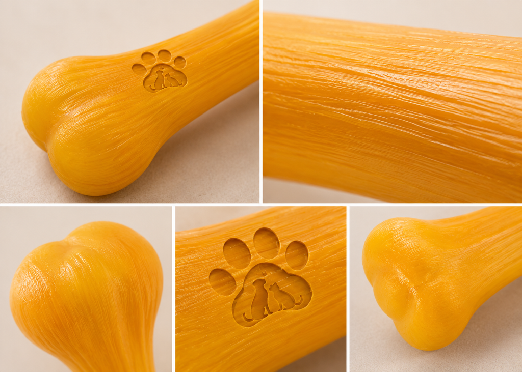 Power Chew Dental Bone Toy – Heavy Duty Rubber Chew Toy for Strong Dogs