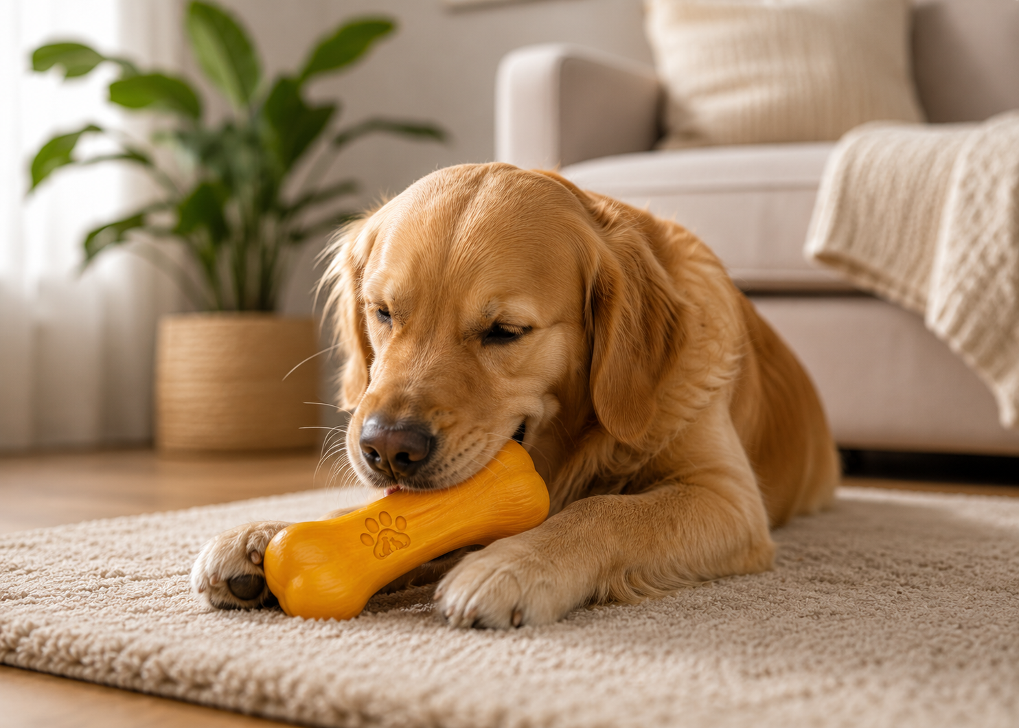 Power Chew Dental Bone Toy – Heavy Duty Rubber Chew Toy for Strong Dogs