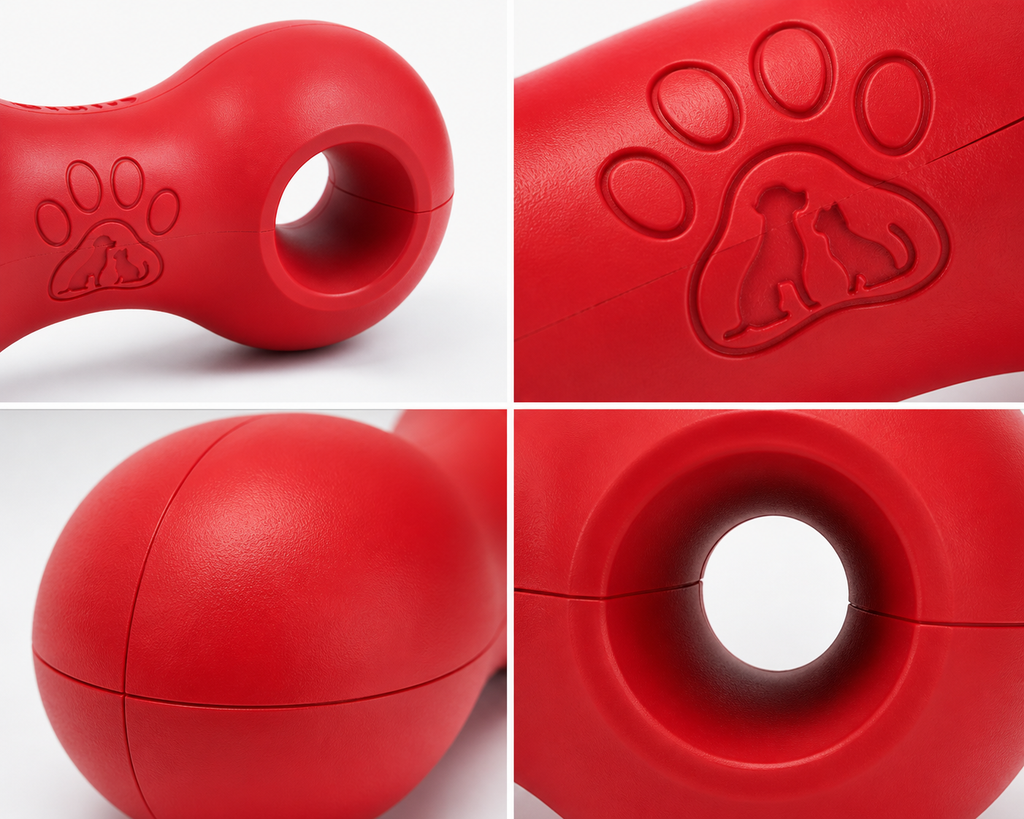 Power Paws Treat Chase Toy – Durable Interactive Rubber Chew Toy for Dogs